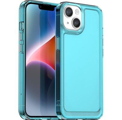 Mobigear Crystal - Coque Apple iPhone 15 Coque Arrière Rigide - Bleu