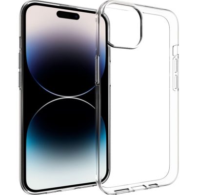 Mobigear Basics - Coque Apple iPhone 15 Coque arrière en TPU Souple - Transparent