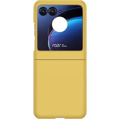 Mobigear Excellent - Coque Motorola Razr 40 Ultra Coque Arrière Rigide - Jaune