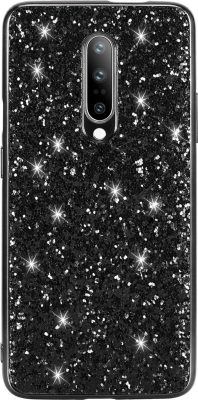 Mobigear Glitter - Coque OnePlus 8 Coque Arrière Rigide - Noir