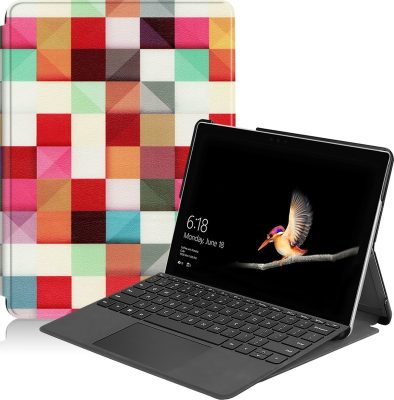 Mobigear Design - Coque Microsoft Surface Go 2 Etui + Porte-crayon - Mosaïque