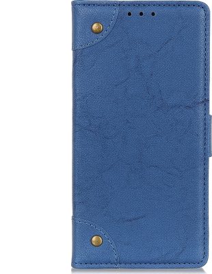 Mobigear Ranch - Coque HTC Desire 20 Pro Etui Portefeuille - Bleu