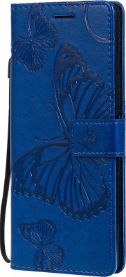 Mobigear Butterfly - Coque Sony Xperia L4 Etui Portefeuille - Bleu