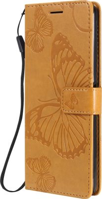 Mobigear Butterfly - Coque Sony Xperia 10 II Etui Portefeuille - Cognac