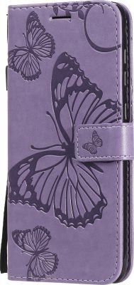 Mobigear Butterfly - Coque Samsung Galaxy A21s Etui Portefeuille - Violet