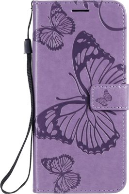 Mobigear Butterfly - Coque Samsung Galaxy A51 5G Etui Portefeuille - Violet