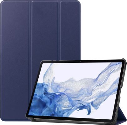 Mobigear Tri-Fold - Coque Samsung Galaxy Tab S9 Etui - Dark Blue