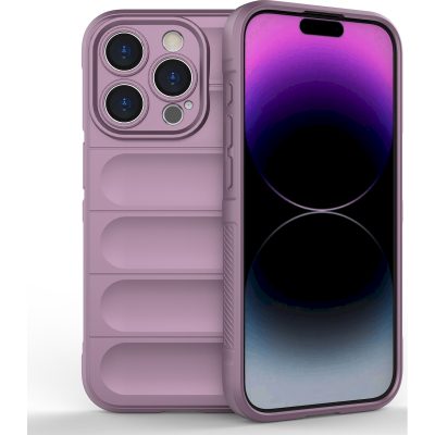 Mobigear Bumpy - Coque Apple iPhone 15 Pro Coque arrière en TPU Souple - Violet