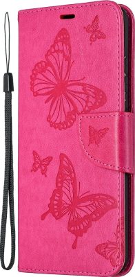 Mobigear Butterfly - Coque HONOR 9X Lite Etui Portefeuille - Rose