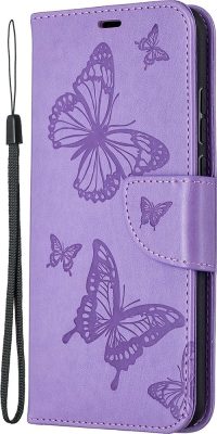 Mobigear Butterfly - Coque HONOR 9X Lite Etui Portefeuille - Violet