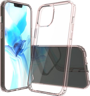 Mobigear Crystal - Coque Apple iPhone 12 Pro Max Coque Arrière Rigide - Transparent / Rose
