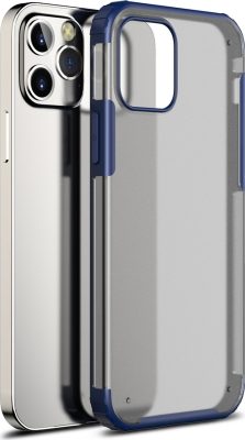 Mobigear Shockproof - Coque Apple iPhone 12 Pro Coque Arrière Rigide Antichoc - Dark Blue