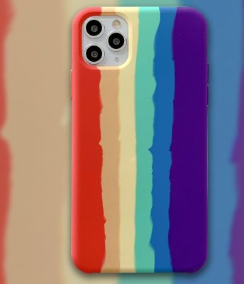 Mobigear Rubber Touch - Coque Apple iPhone 11 Pro Coque Arrière Rigide - arc-en-ciel