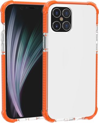 Mobigear Full Bumper - Coque Apple iPhone 12 Pro Coque Arrière Rigide Antichoc - Transparent / Orange