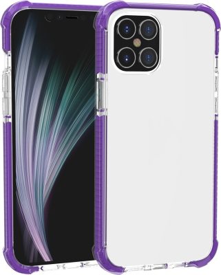 Mobigear Full Bumper - Coque Apple iPhone 12 Coque Arrière Rigide Antichoc - Violet