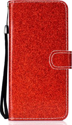 Mobigear Glitter - Coque Apple iPhone 12 Pro Etui Portefeuille - Rouge