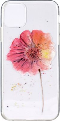 Mobigear Design - Coque Apple iPhone 12 Mini Coque arrière en TPU Souple - Fleur rouge