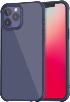 Mobigear Crystal - Coque Apple iPhone 12 Mini Coque Arrière Rigide - Transparent / Bleu