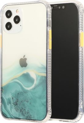 Mobigear Gradient - Coque Apple iPhone 12 Pro Max Coque Arrière Rigide - Vert