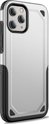 Mobigear Slim Armor - Coque Apple iPhone 12 Pro Max Coque Arrière Rigide Antichoc - Argent