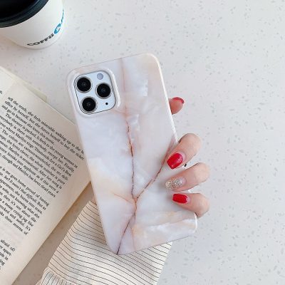 Mobigear Marble - Coque Apple iPhone 12 Pro Coque arrière en TPU Souple - Beige