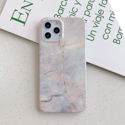 Mobigear Marble - Coque Apple iPhone 12 Coque arrière en TPU Souple - Blanc