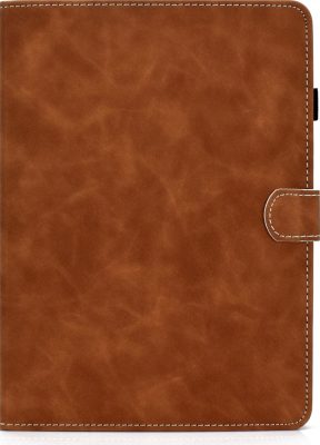 Mobigear Folio 1 - Coque Apple iPad Air 5 (2022) Etui + Porte-crayon - Marron
