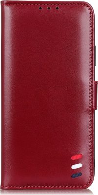 Mobigear Stripe - Coque Apple iPhone 12 Etui Portefeuille - Rouge