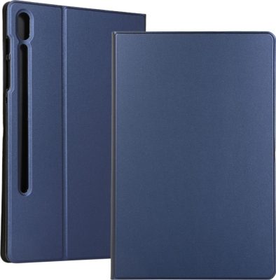 Mobigear Folio 3 - Coque Samsung Galaxy Tab S7 Plus Etui + Porte-crayon - Dark Blue