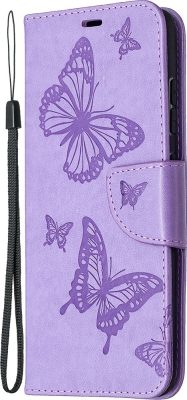 Mobigear Butterfly - Coque Samsung Galaxy S20 FE Etui Portefeuille - Violet