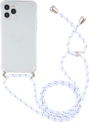 Mobigear Lanyard - Apple iPhone 12 Pro Max Coque avec cordon en TPU Souple - Transparent