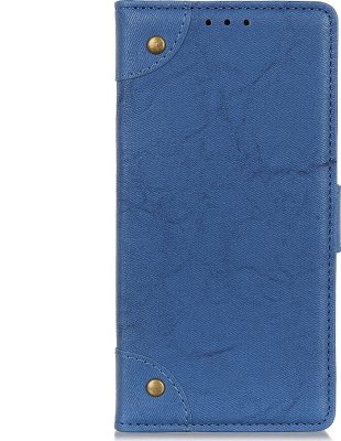 Mobigear Ranch - Coque Motorola Moto G9 Plus Etui Portefeuille - Bleu