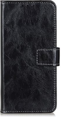Mobigear Basic - Coque Samsung Galaxy S21 Ultra Etui Portefeuille - Noir