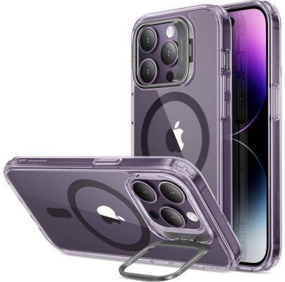 ESR Kickstand - Coque Apple iPhone 14 Pro Coque Arrière Rigide Compatible MagSafe - Violet