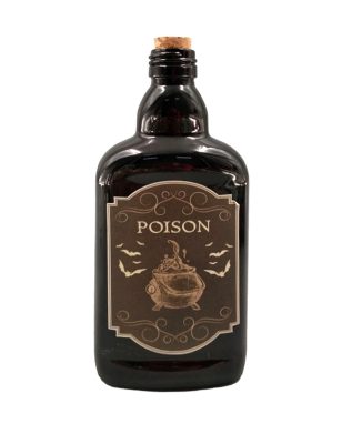 Flacon noir de poison 19 cm