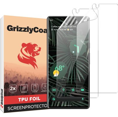 GrizzlyCoat - Google Pixel 6 Pro TPU Protection d'écran - Compatible Coque + Cadre d'installation (Lot de 2)