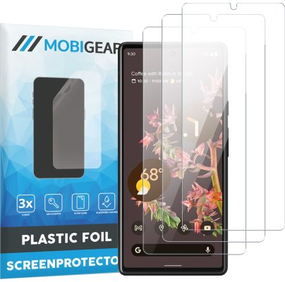 Mobigear - Google Pixel 6a Protection d'écran Film - Compatible Coque (Lot de 3)