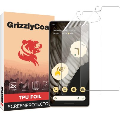 GrizzlyCoat - Google Pixel 7 Pro TPU Protection d'écran - Compatible Coque + Cadre d'installation (Lot de 2)