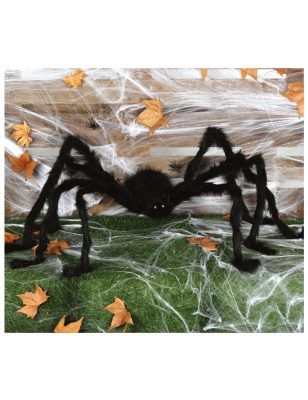 Grande araignée noire 150 cm