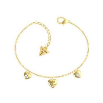 GUESS IS FOR LOVERS Guess Bijoux  - Bracelet acier doré 3 c?urs