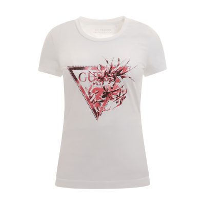 T-shirt femme Guess Flower Triangle