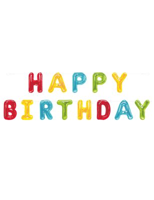 Guirlande lettres colorées Happy Birthday 2