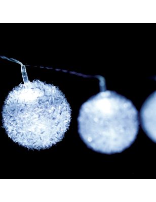 Guirlande lumineuse boules blanches 1