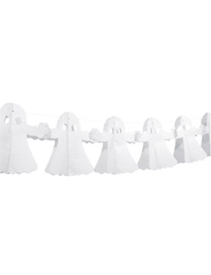 Guirlande en papier fantôme Halloween 4m