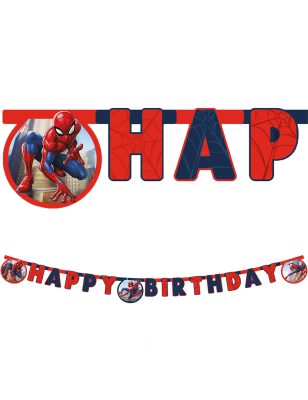 Guirlande happy birthday Spiderman