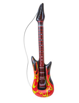Guitare rock en flammes gonflable 105 cm