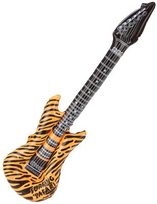 Guitare rock gonflable orange adulte