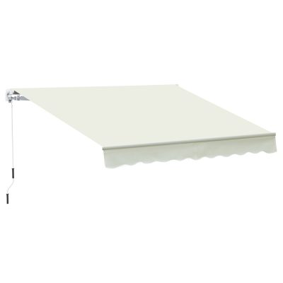 Outsunny Store banne Manuel rétractable Angle Réglable Aluminium Polyester imperméabilisé 3L x 2