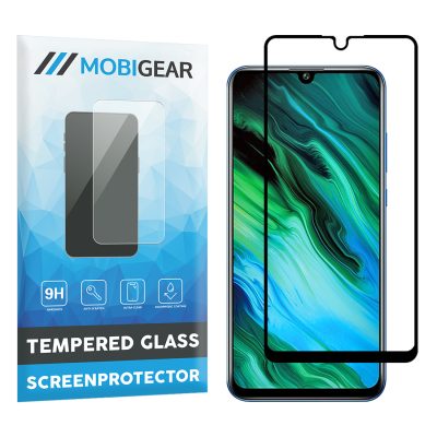 Mobigear Premium - HONOR 20E Verre trempé Protection d'écran - Compatible Coque - Noir