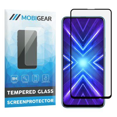 Mobigear Premium - HONOR 9X Verre trempé Protection d'écran - Compatible Coque - Noir